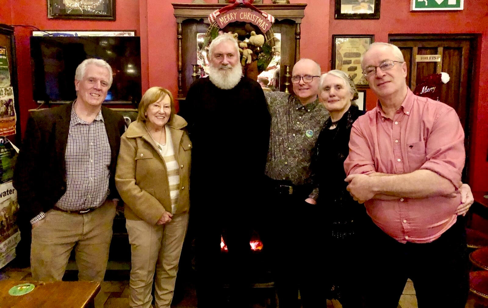 Winners and officials from the 2025 waterford poetry competion. Winners and officials from the 2025 waterford poetry competion - Bob McLoughlin, Kathleen Fahey, Kevin MacAlan, Alan Murphy, Hilary Healy, and Colm Barry.
